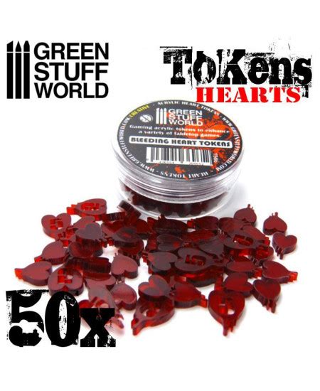 Wargame Game Tokens Bleeding Hearts Green Stuff World 1566 Chez