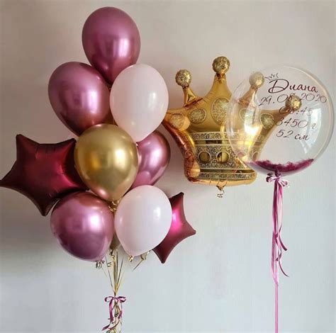 Набор гелиевых шаров для девочки «Розовое королевство» - WOWBalloons.com.ua