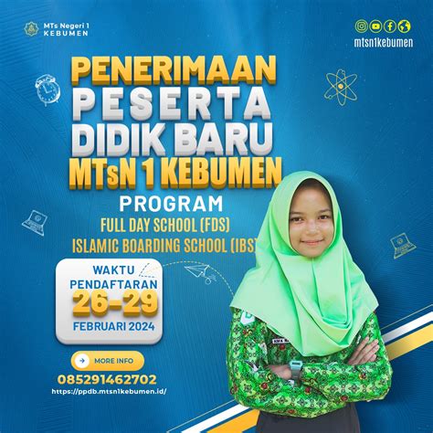 PPDB Tahun Pelajaran 2024 2025 MTsN 1 Kebumen Hari Ini Dibuka MTs