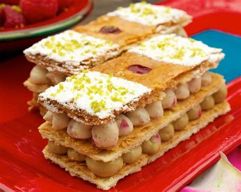 Millefeuille Harmonie Vanille Pistache Framboise Dessert Desserts