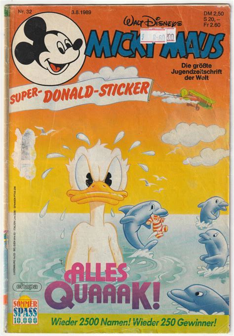 MICKY MAUS 32 1989 Ehapa COMICHEFT Walt Disney Donald Duck