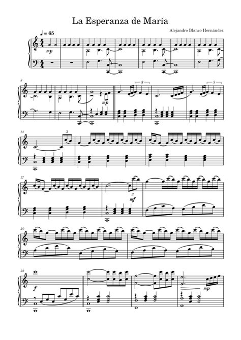 La Esperanza De Mar A Alejandro Blanco Hern Ndez Sheet Music For