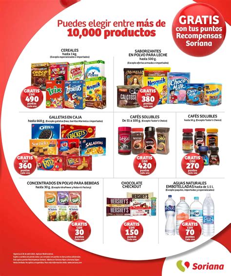 Folleto Soriana Puntos Recompensas Productos Gratis Hasta El De