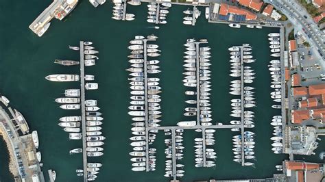 Aerial View of Boats Docked on Harbour · Free Stock Photo