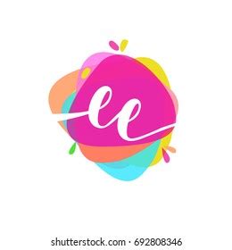 Letter Ee Logo Colorful Splash Background Stock Vector (Royalty Free) 692808346 | Shutterstock