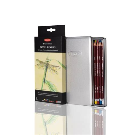 National Trust 12 Pastel Pencils In Tin Derwent National Trust Shop