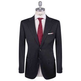 Kiton Black Virgin Wool Suit Mod Evo IsuiT