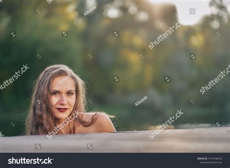 Lovely Nude Woman Long Hair Bathes Stock Photo Shutterstock