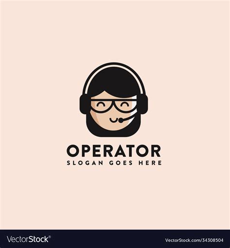 Assistance logo icon operator logo icon template Vector Image