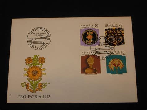 Pro Patria Fdc Nr Volkskunst Aus Der Schweiz Kaufen