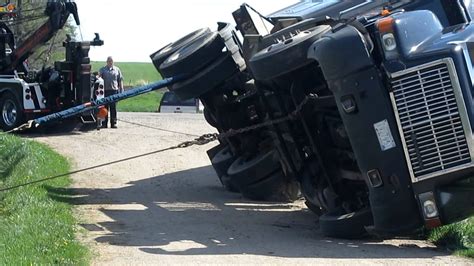 Tractor Trailer Rollover Youtube