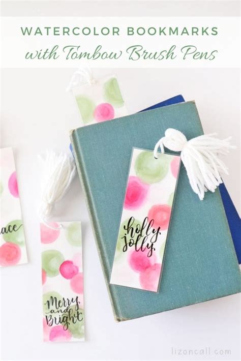 Easy Watercolor Bookmarks With Tombow Brush Pens