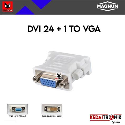 Jual Converter Dvi To Vga Magnum Gold Connector Dvi D D Sub