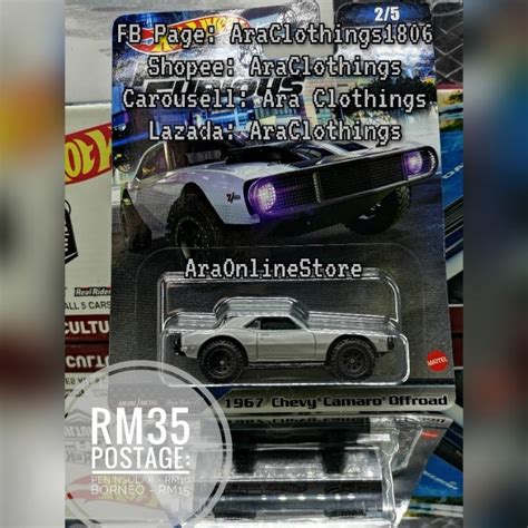 Hot Wheels Car Culture Fast Furious 1967 Chevy Camaro Offroad Shopee Malaysia