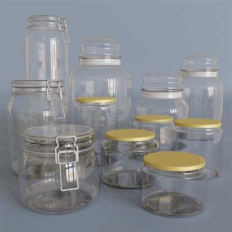 3d Model Glass Jars Turbosquid 1462534