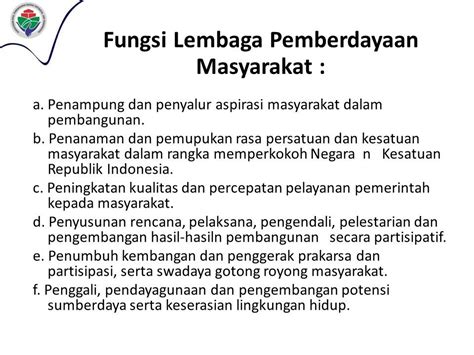 Media Tayang Kelembagaan Desa Pembinaan Penataan Lembaga Pemberdayaan