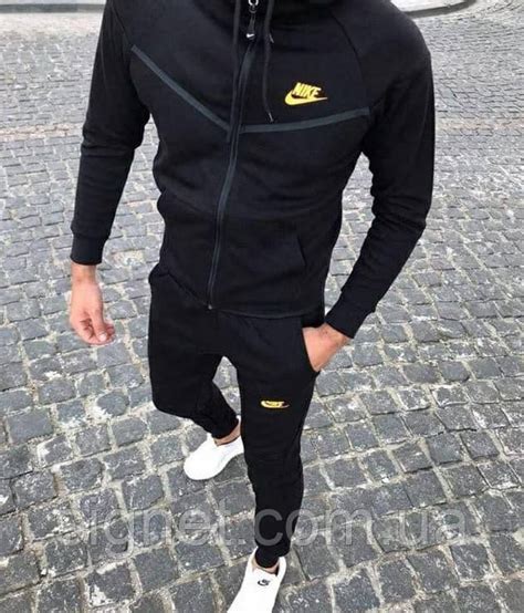 Спортивный костюм Найк. Мужской черный спортивный костюм Nike найк (ID ...