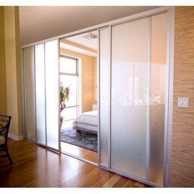 The Sliding Door Company Panel Frosted Glass Sliding Room Divider