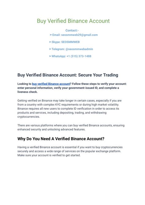 PPT How To Buy Verified Binance Account In 5 Minutes Right Way