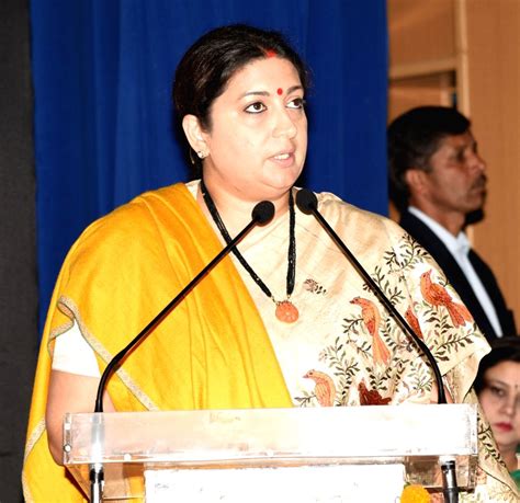 Smriti Irani At National Conclave On Creating Synergy For Msmes