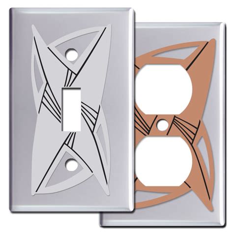 Cool Vortex Light Switch Wall Plates In Polished Chrome