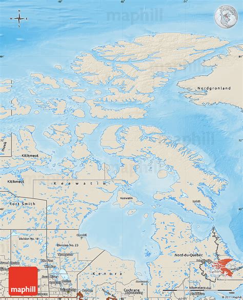 Shaded Relief Map Of Baffin