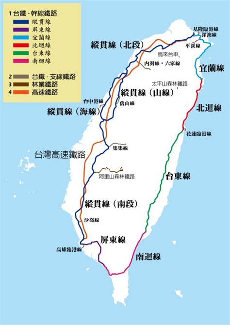 Taiwan High Speed Rail Route Map