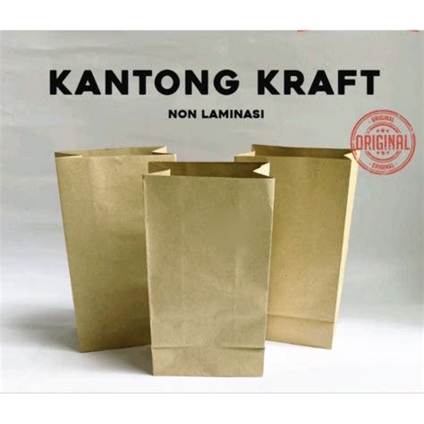 Jual Kantong Kertas Samson Gorengan Kraft Paper Bag Coklat Polos Goodie