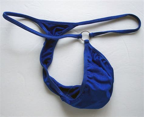 K Hot Men Pouch String Thong Tricot C Thru Stripes Ebay