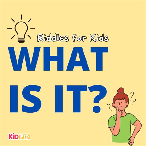 Riddles For Kids What is it? - Kidpid