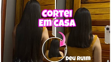 Cortei Meu Cabelo Sozinha Em Casa Cortei 30 Cm De Cabelo Pedi Pra Ele