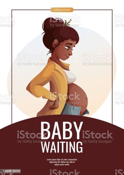 Flyer Design With Pregnant Woman Stock Illustration Download Image Now A4 Paper Abdomen