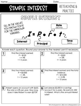 Th Grade Reteaching Math Worksheets Th Grade Math Review Printouts