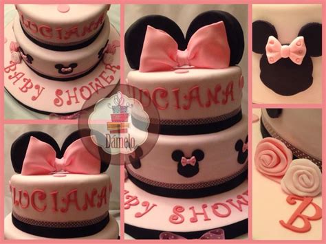 Minnie Mouse Torta De 2 Pisos Sabor Vainilla Con Pecanas Forrada Y