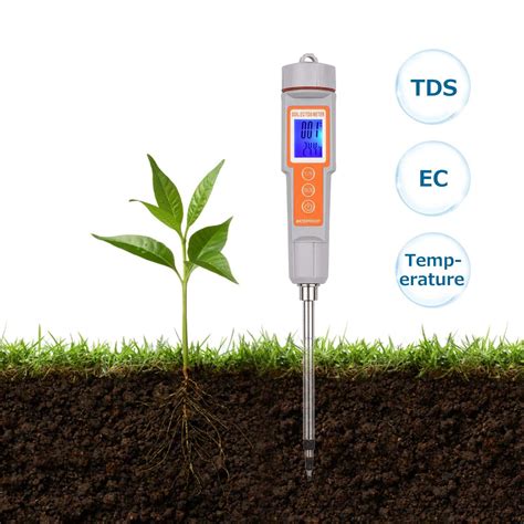 Medidor EC TDS Temperatura Suelo Con Sonda Planeta Cultivo