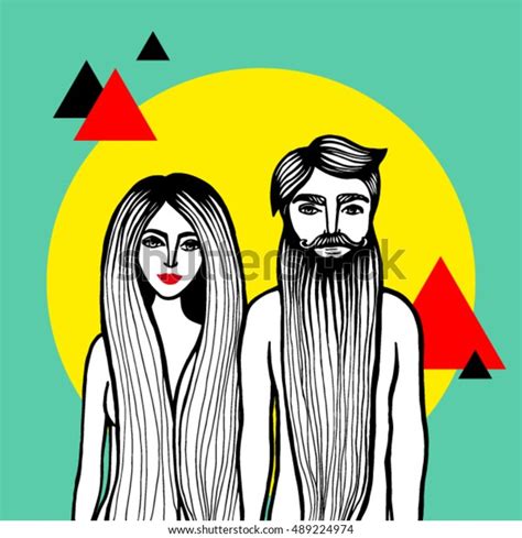 Nude Couple Couple Of Lovers Hand Draw Vector Illustration Of Naked