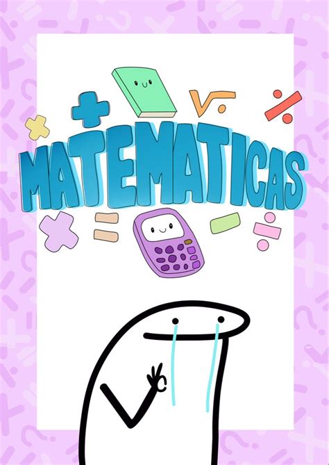 Portada bonita de matemáticas Dibujos para matematicas Caratulas de