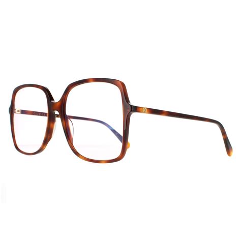 Gucci Square Womens Dark Havana Pink Photochromic W Blue Light Filter