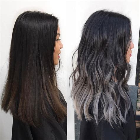 Ash Grey Liliac Color Balayage Kycolor On Instagram Grey Ombre