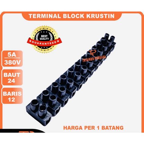 Jual Terminal Blok Krustin Mm Mm Mm Mm A A A Ampere Hitam