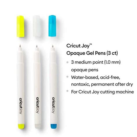 Cricut Joy Opaque Gel Pens – White/ Blue and Yellow – Bakers Boutique