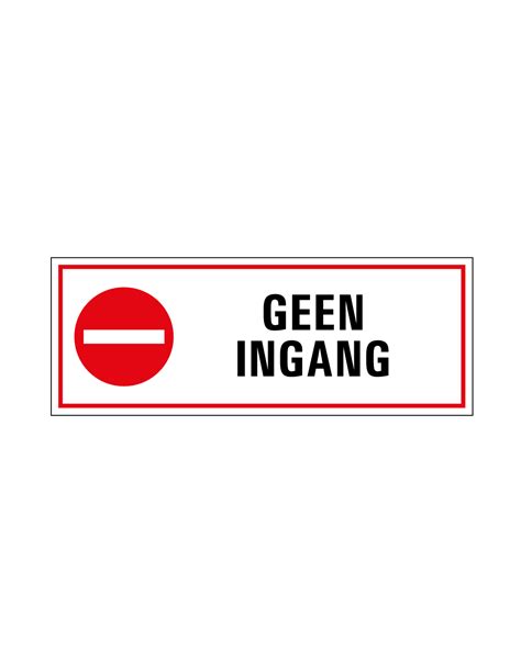 Geen Ingang Sticker Kopen Bestel Nu Online