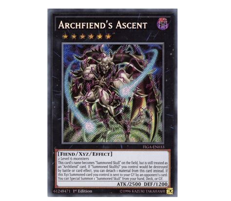 Yugioh Archfiend S Ascent Secret St Edition Konami