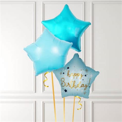 Pastel Blue Stars Trio Balloonbx