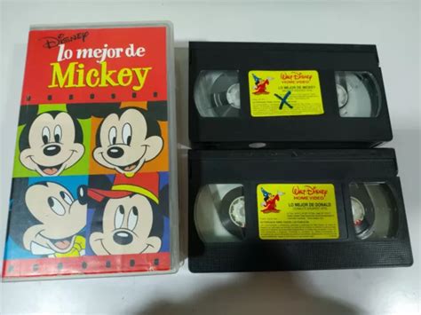 Lo Mejor De Mickey Donald Walt Disney Doble 2 X Vhs Film Tape