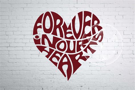 Forever In Our Hearts Word Art Svg Dxf Eps Png  Word In Etsy