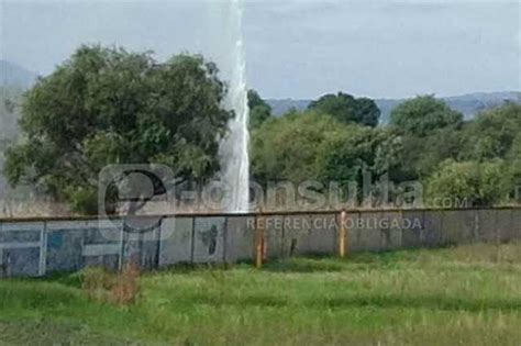 Fuga De Hidrocarburo En Huejotzingo Alcanza Los Metros De Altura E