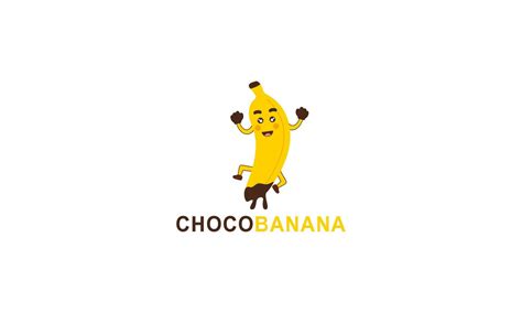 Chocolate Banana Logo Illustration With Funny Character 23798303 Vector