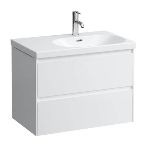 LAUFEN LANI Vanity Unit 2 Pull Out Compartments Matt White