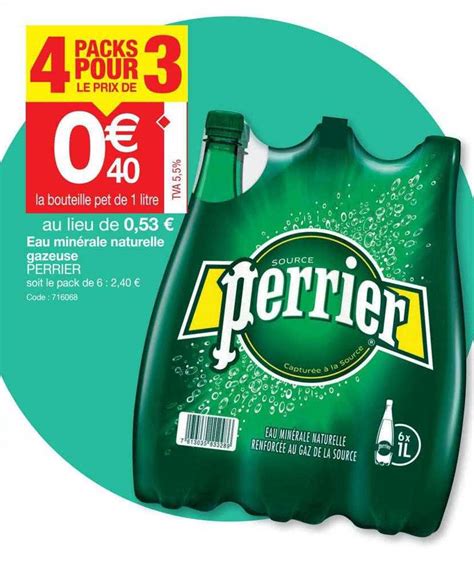 Promo Eau Min Rale Naturelle Gazeuse Perrier Chez Hyper U Icatalogue Fr